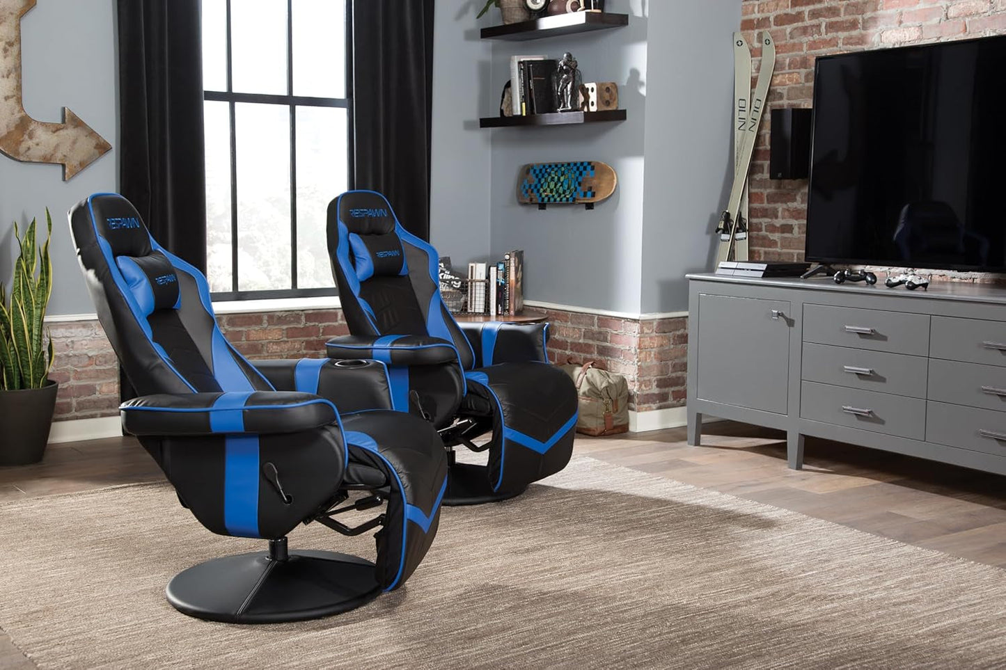 Ultimate Gaming Recliner with Cupholder, Footrest & Side Storage