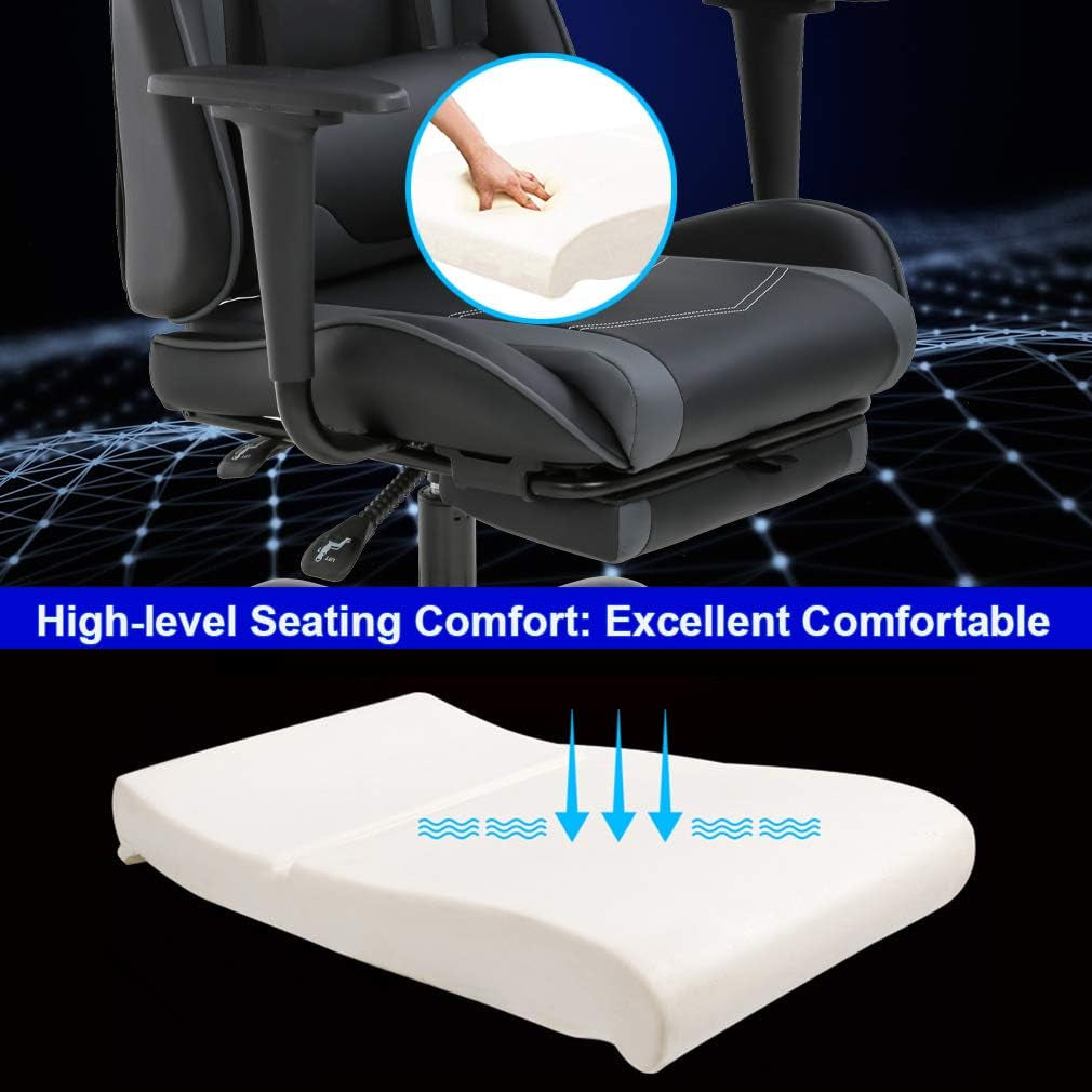 Ergonomic Gaming Chair – High-Back Comfort with Adjustable Lumbar & Recline Support