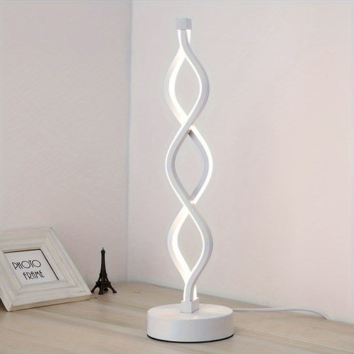 Spiral LED Desk Lamp – USB-Powered Accent Light for Mood & Ambience