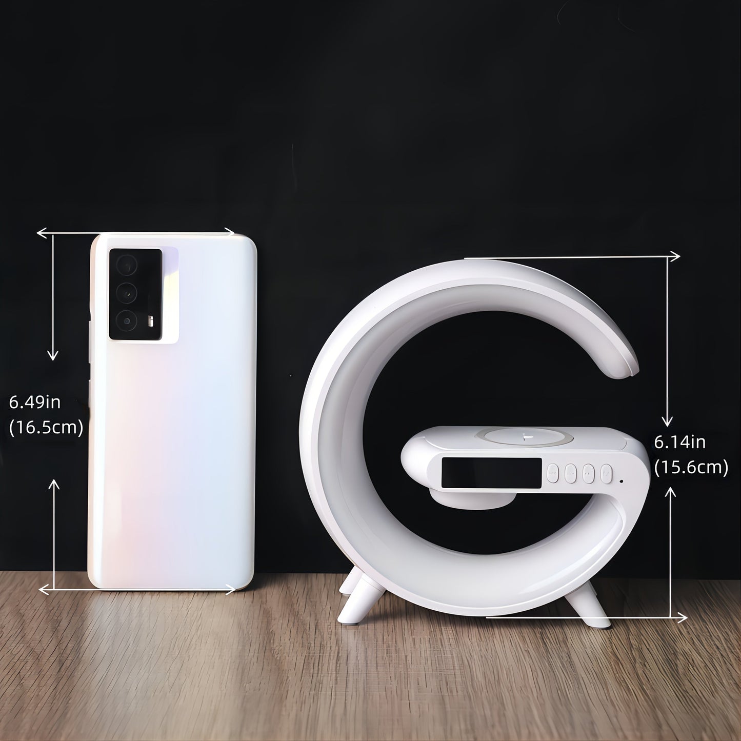 INEYES Smart Lamp | Wireless Charger, Bluetooth Speaker & RGB Night Light