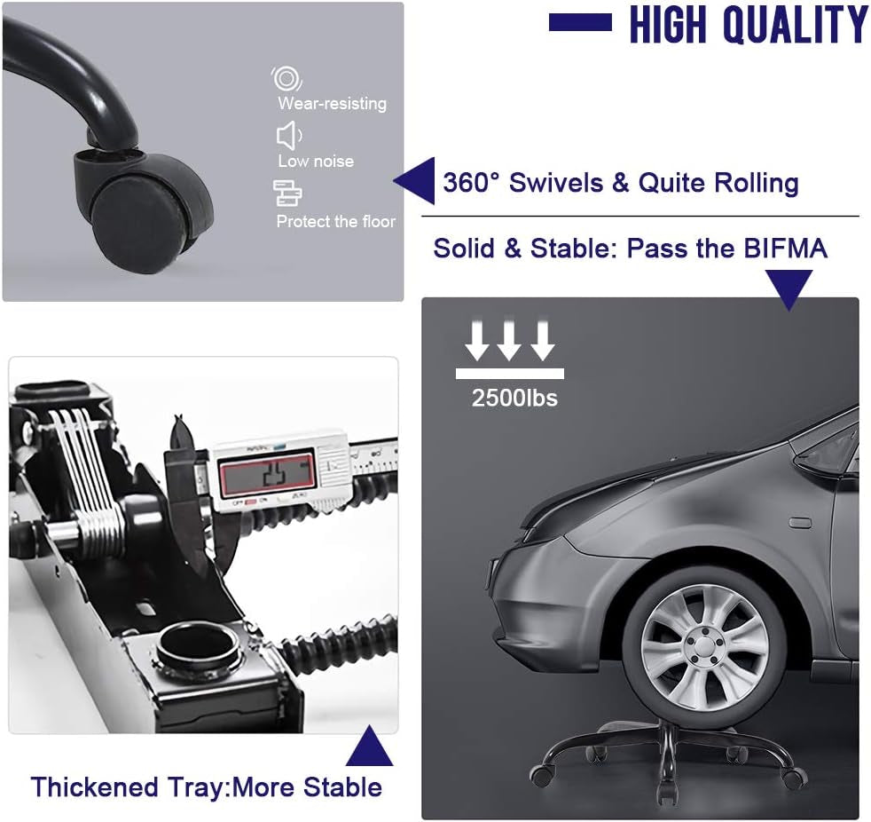 White & Black Ergonomic Gaming Chair – High-Back Recliner with Lumbar Support & Tilt Lock