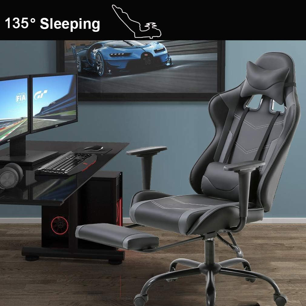 Ergonomic Gaming Chair – High-Back Comfort with Adjustable Lumbar & Recline Support