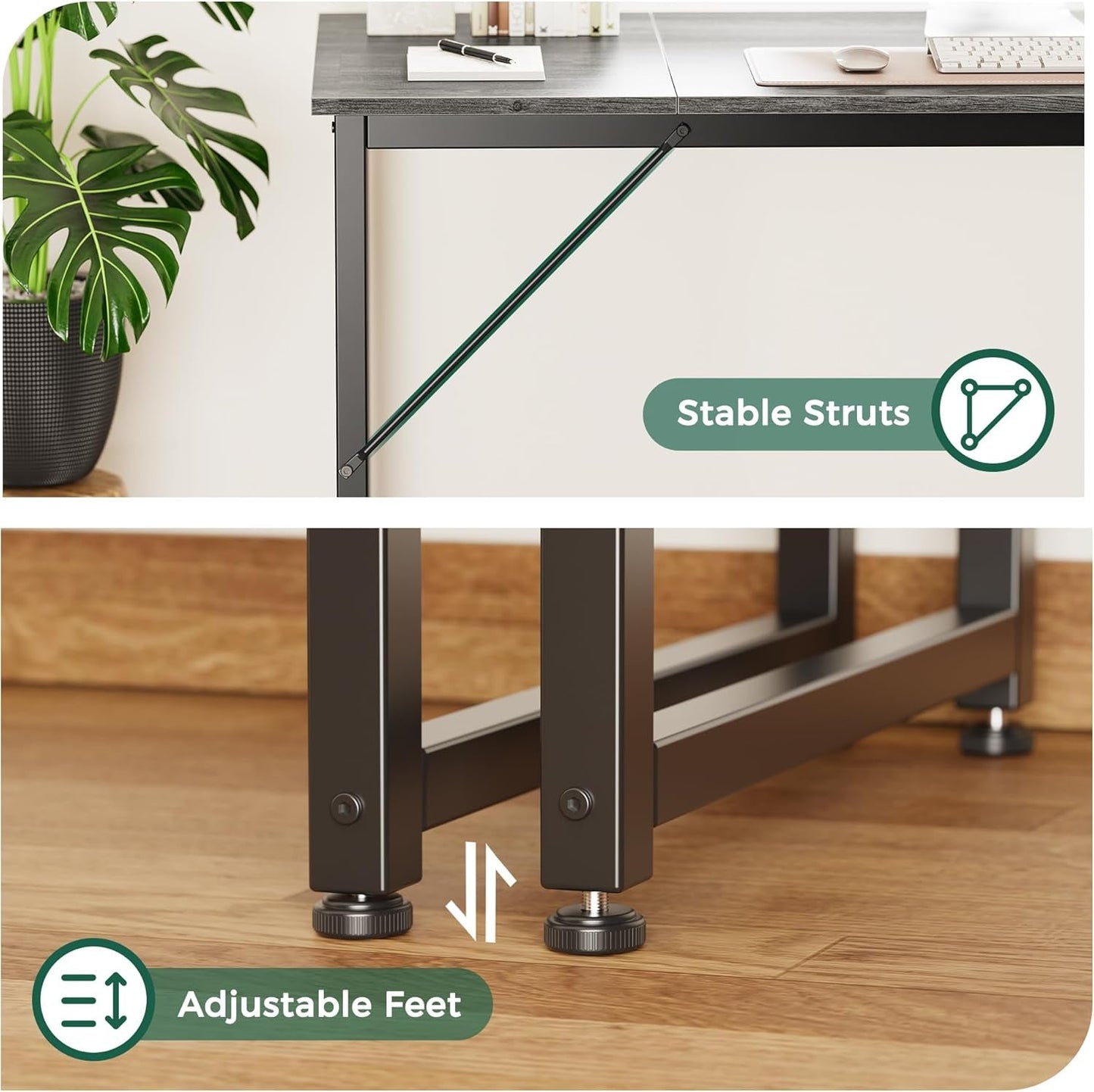 80-Inch Computer Desk with Built-In Storage – Oversized Gaming & Office Workstation