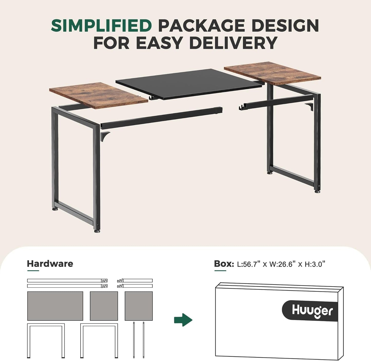 80-Inch Modern Industrial Office & Gaming Desk