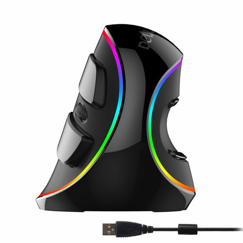 RGB Vertical Wired Mouse – Ergonomic Gaming Mouse with Adjustable DPI & LED Glow