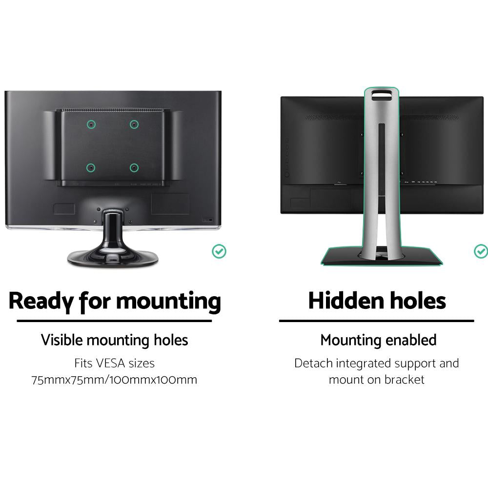 Artiss Gas Spring Monitor Arm – Sleek, Adjustable Mount for Single Screens (10”–27”)