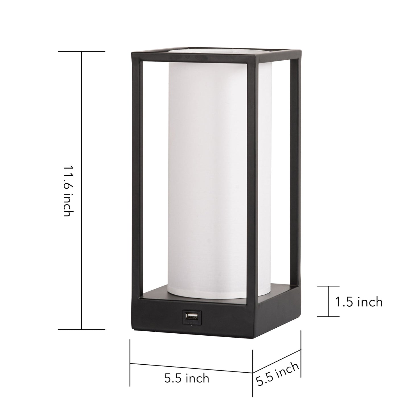 Hokkaido Table Lamp with USB Charger – Glass RGB Accent Light for Desk or Nightstand