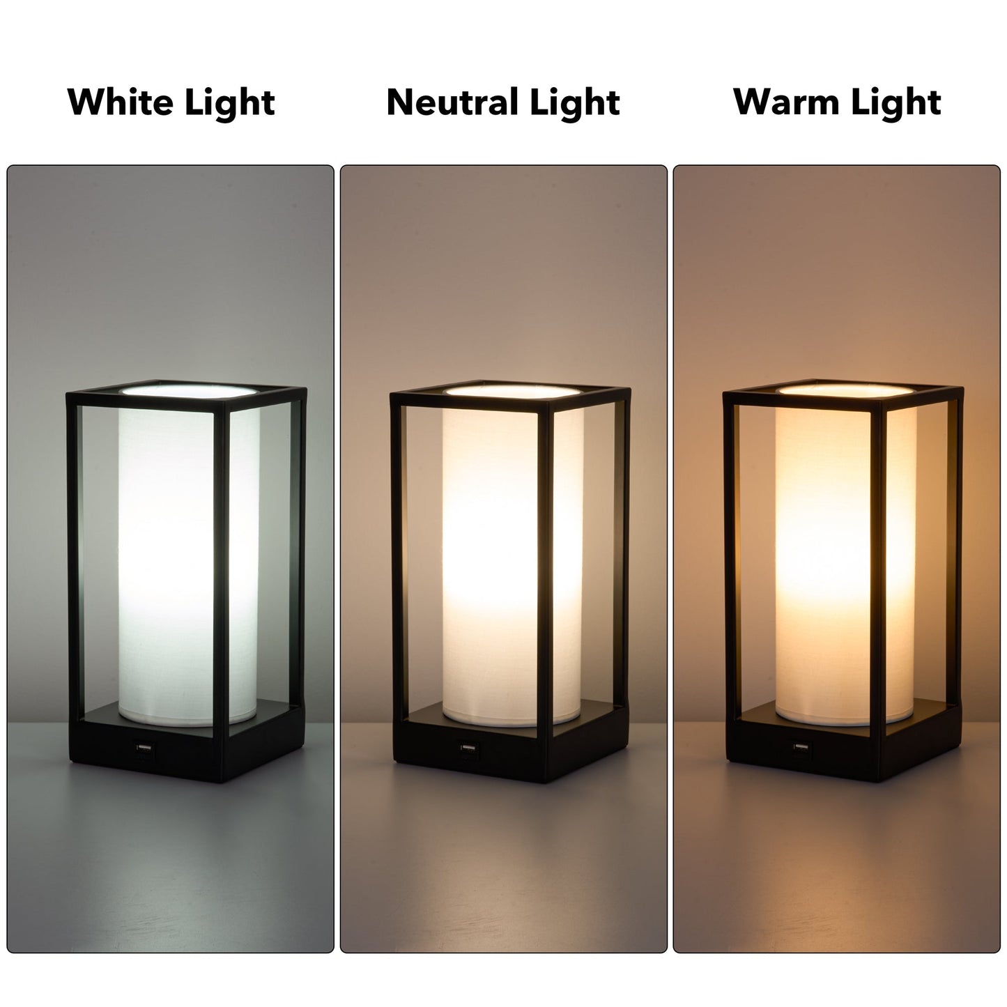Hokkaido Table Lamp with USB Charger – Glass RGB Accent Light for Desk or Nightstand