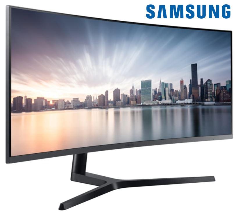 Samsung H892 34” Curved 100Hz WQHD Monitor – 3440x1440, FreeSync, USB-C, Adjustable Stand