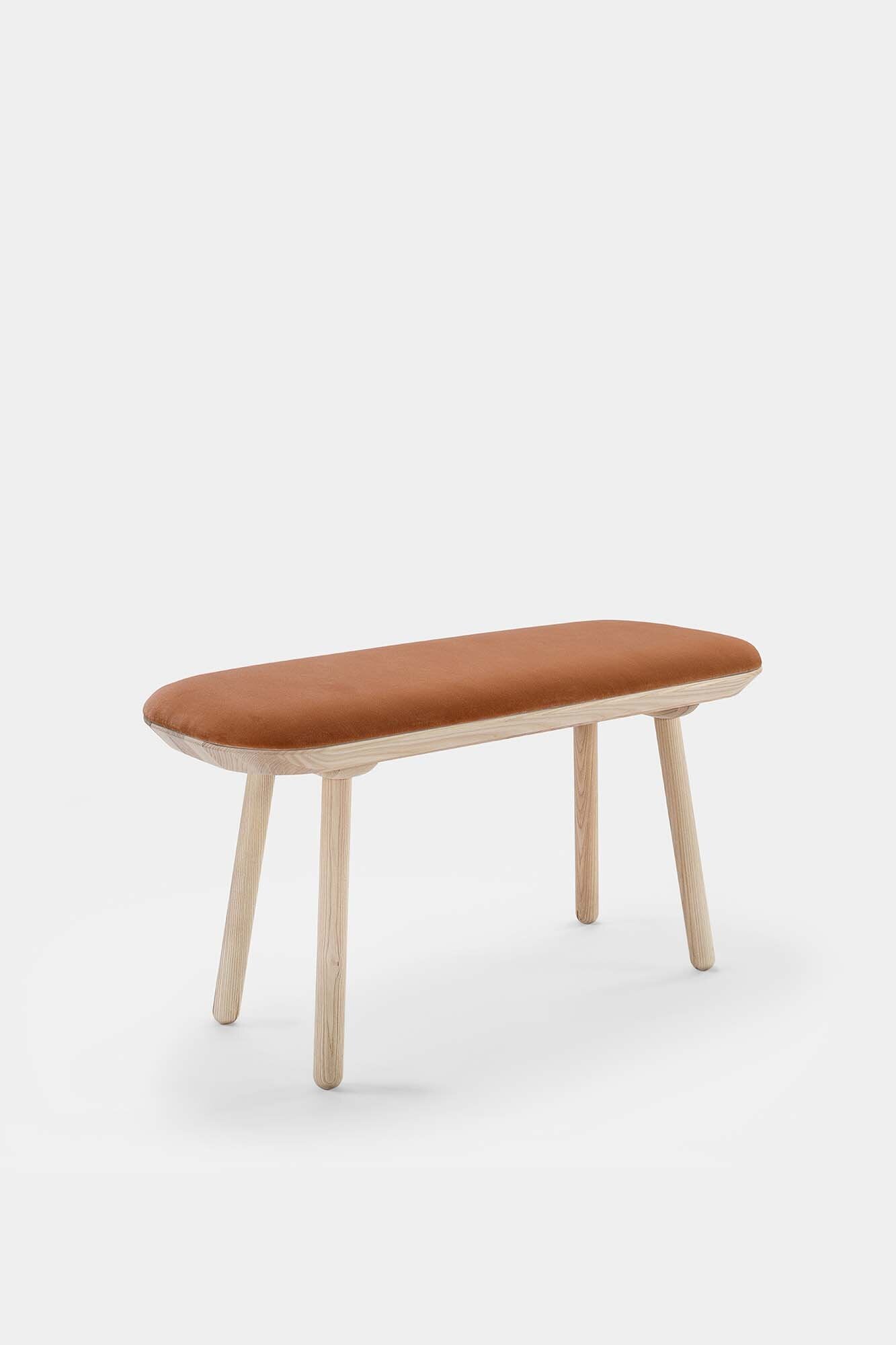 Naïve Bench Upholstered – Minimalist Solid Wood Seating
