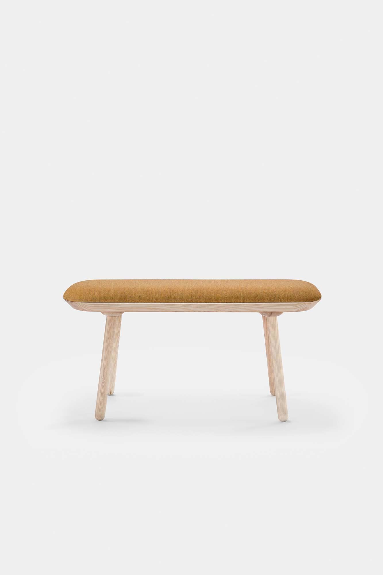 Naïve Bench Upholstered – Minimalist Solid Wood Seating