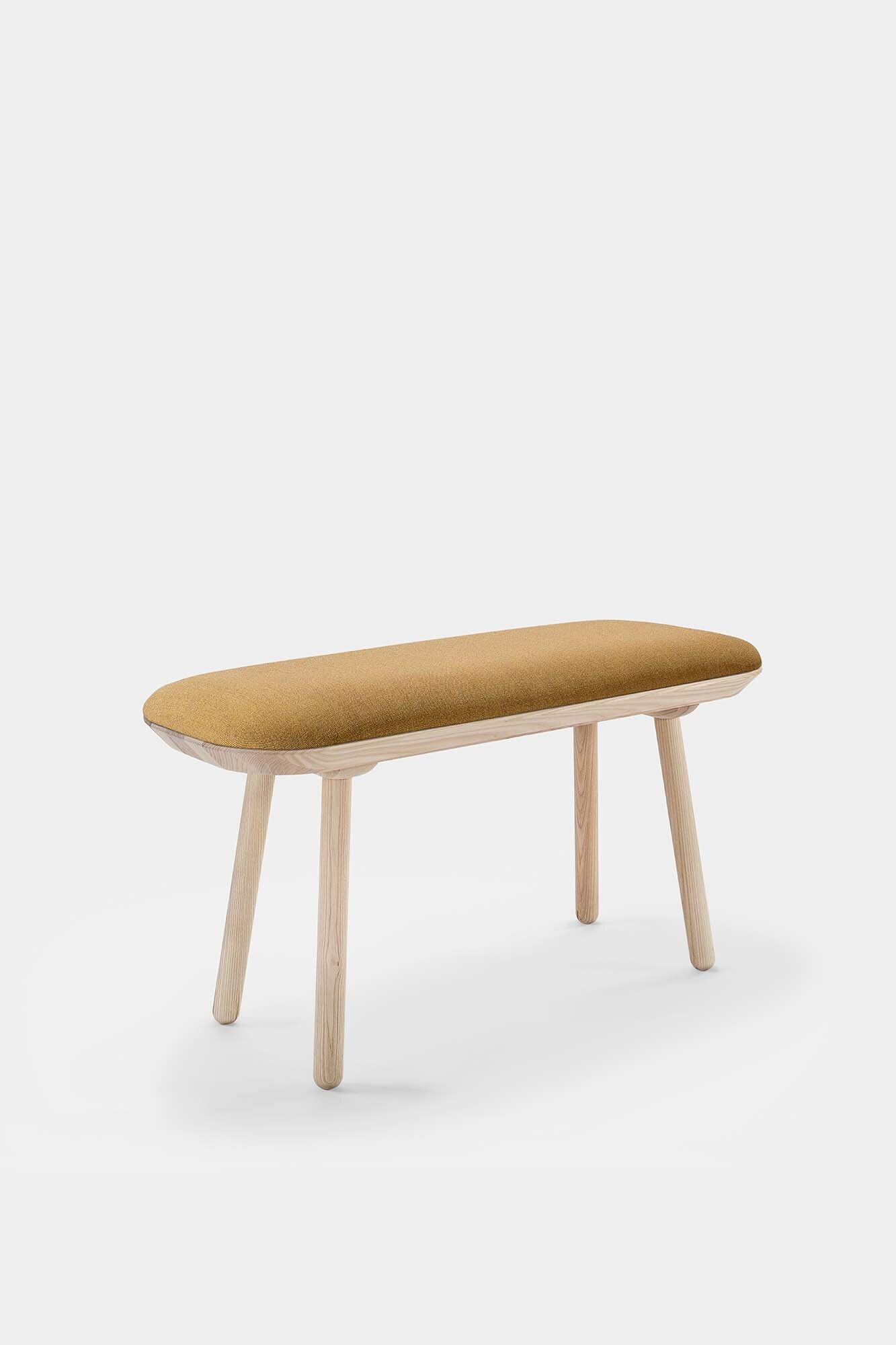 Naïve Bench Upholstered – Minimalist Solid Wood Seating