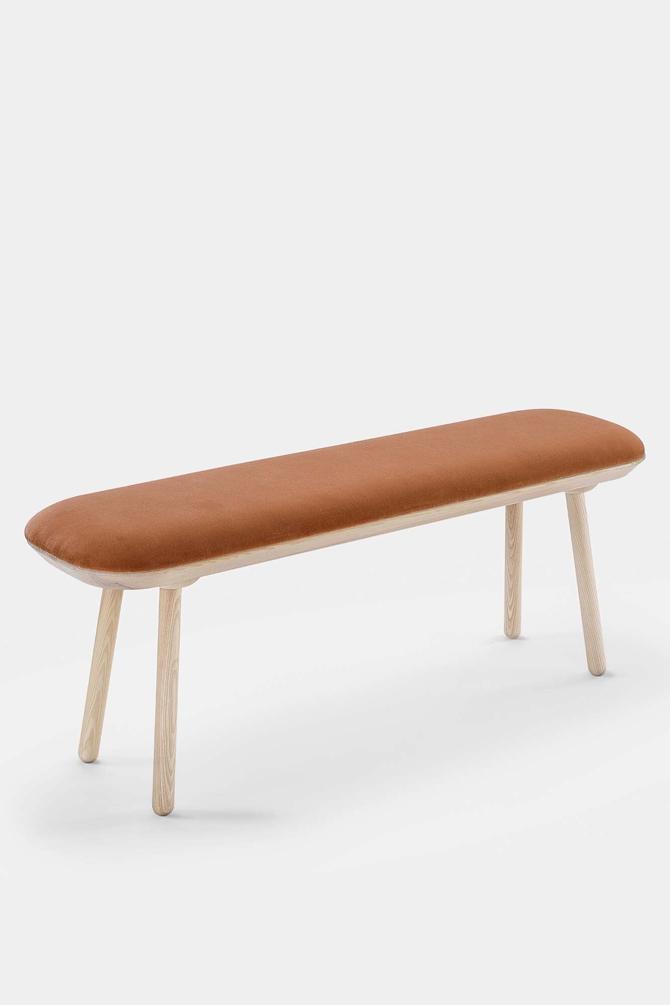 Naïve Bench Upholstered – Minimalist Solid Wood Seating