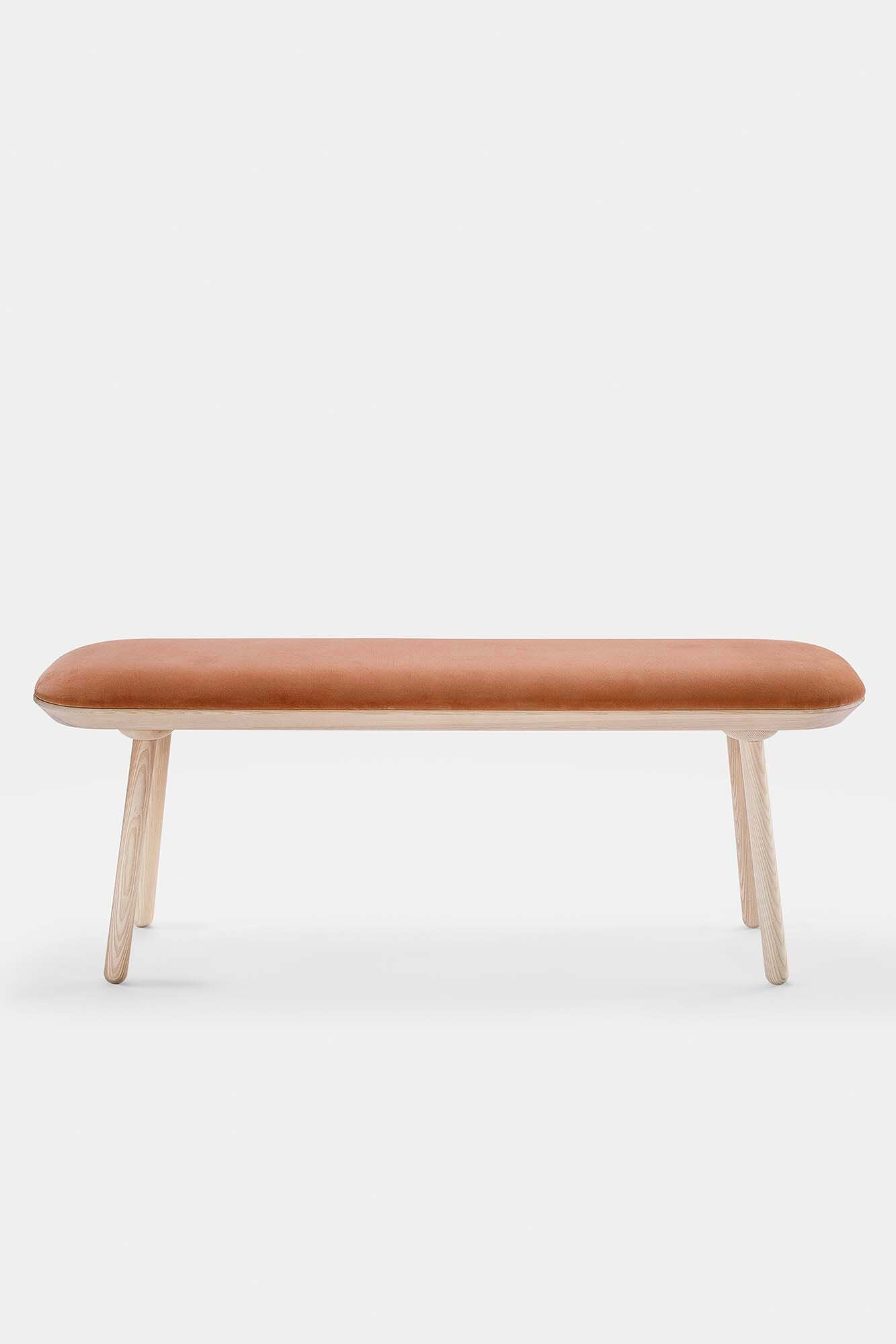 Naïve Bench Upholstered – Minimalist Solid Wood Seating