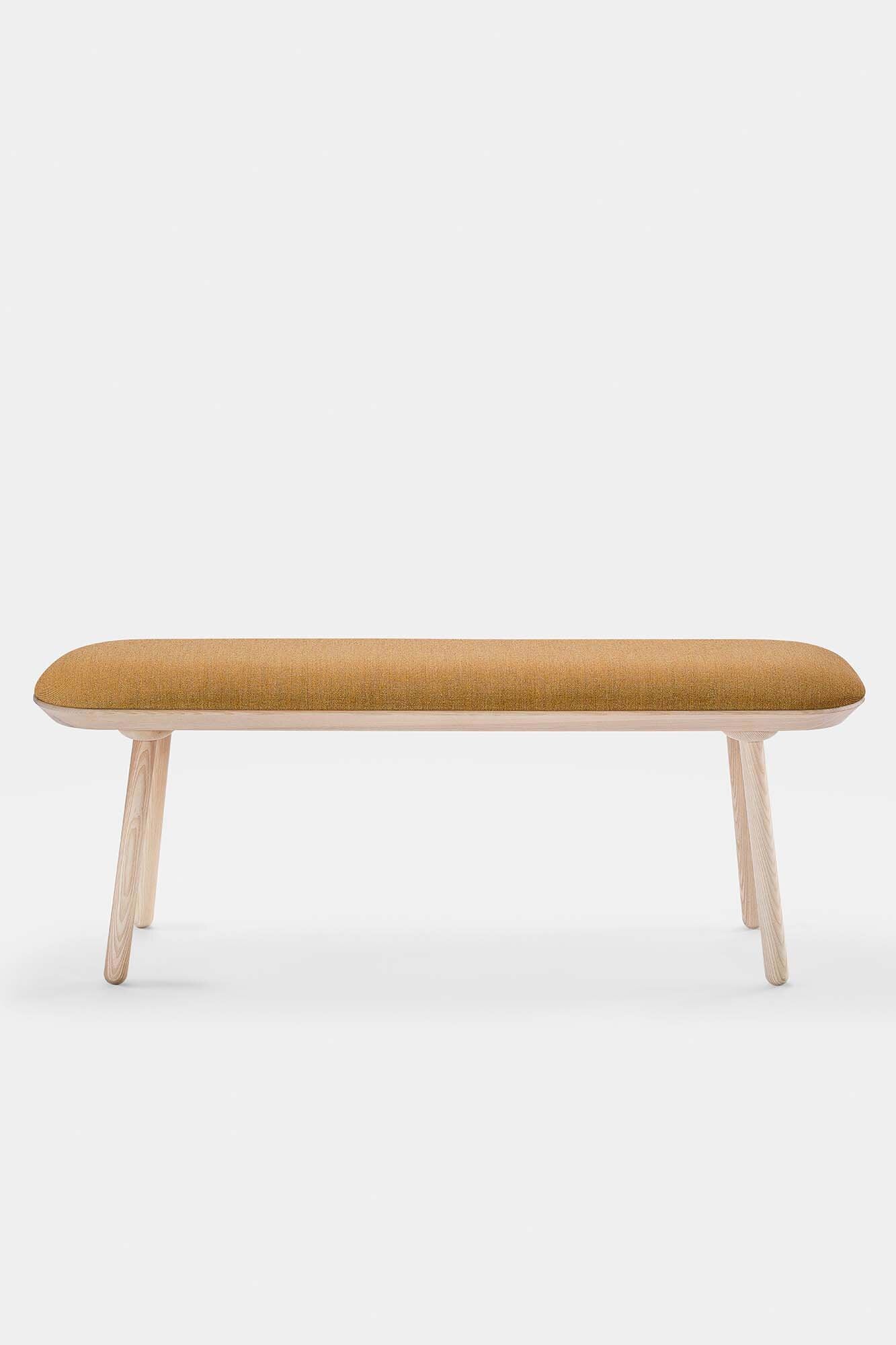 Naïve Bench Upholstered – Minimalist Solid Wood Seating