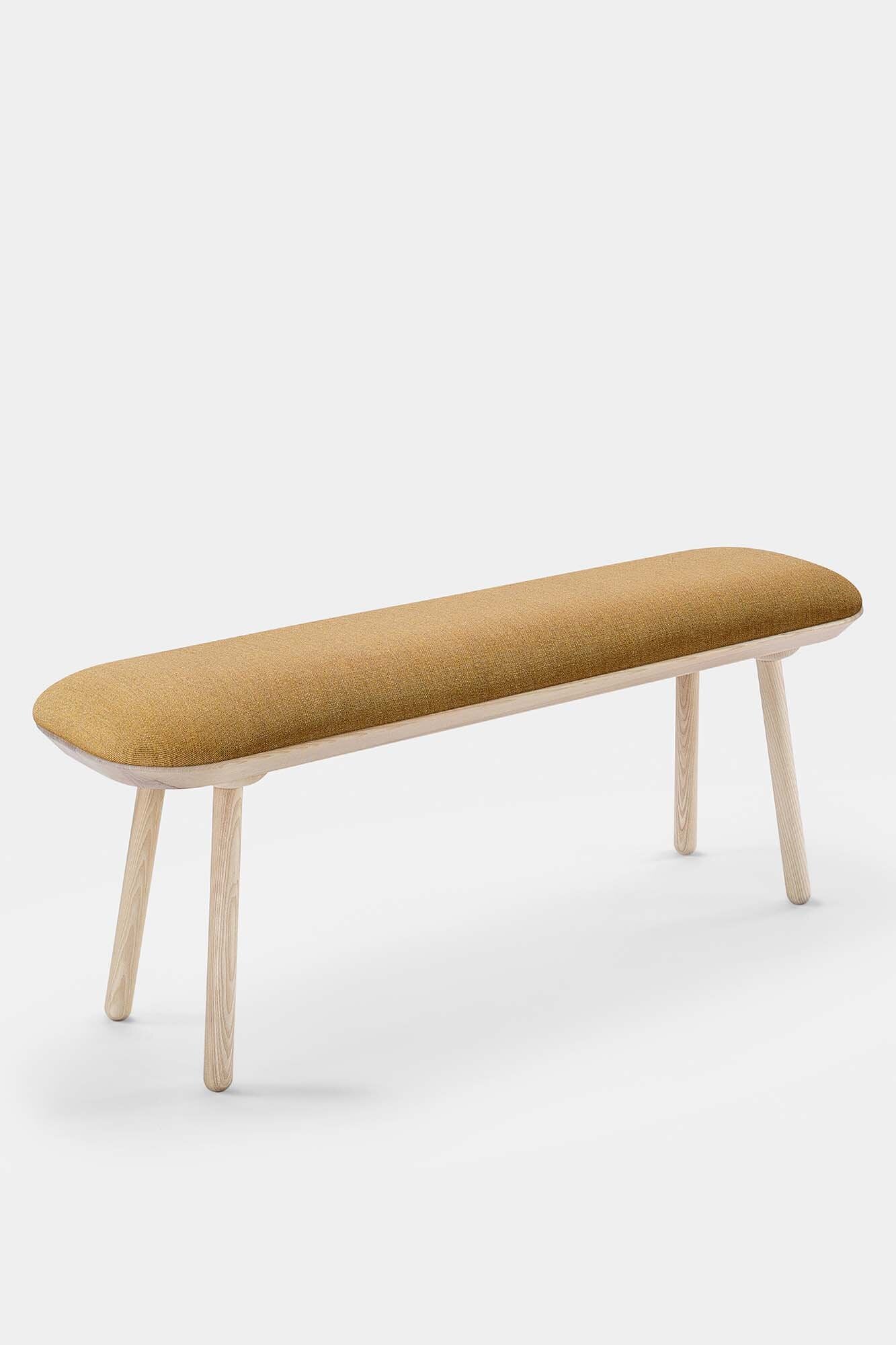 Naïve Bench Upholstered – Minimalist Solid Wood Seating
