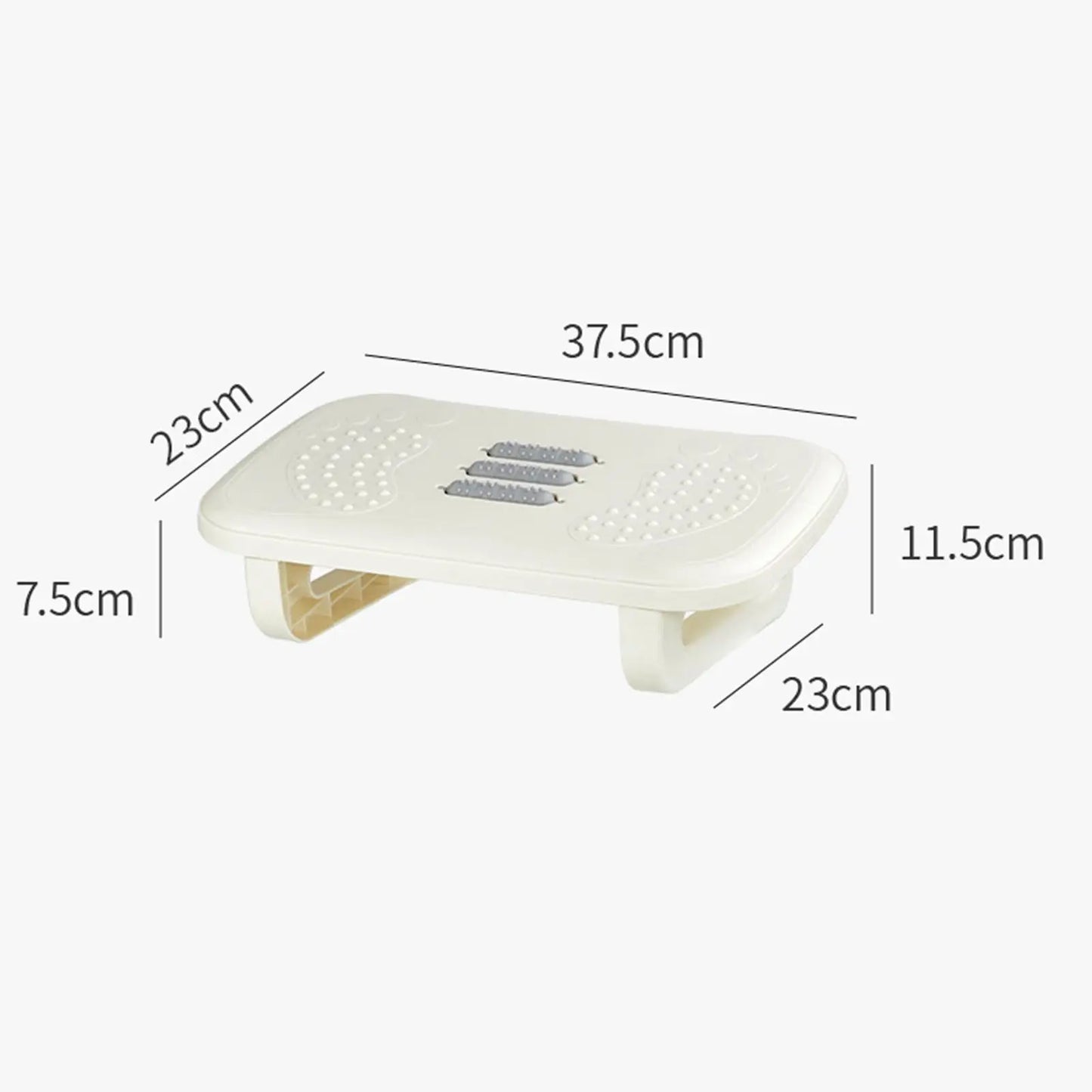 Ergonomic Under Desk Footrest with Built-In Massage Rollers – Compact Comfort for Work or Home