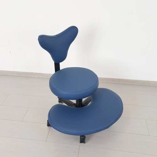 Ergonomic Cross-Legged Desk Chair with Wheels – Adjustable Seat for Home or Office