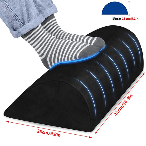 Adjustable Memory Foam Footrest – Under Desk Comfort for Work, Home & Travel