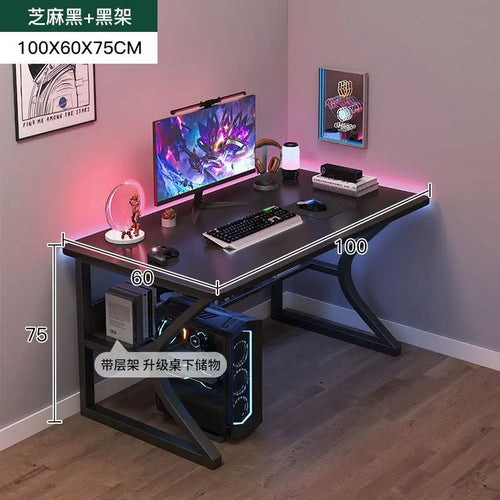 GlowEdge™ RGB Gaming Desk – Sleek Minimalist Table with LED Lighting for Work or Play