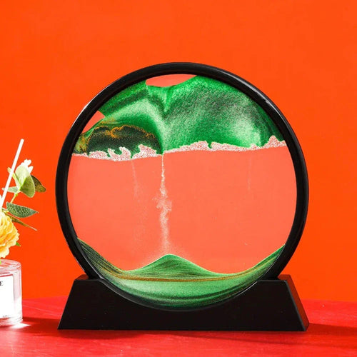 Deep Sea 3D Sand Art | Dynamic Desktop Decor with Oceanic Motion
