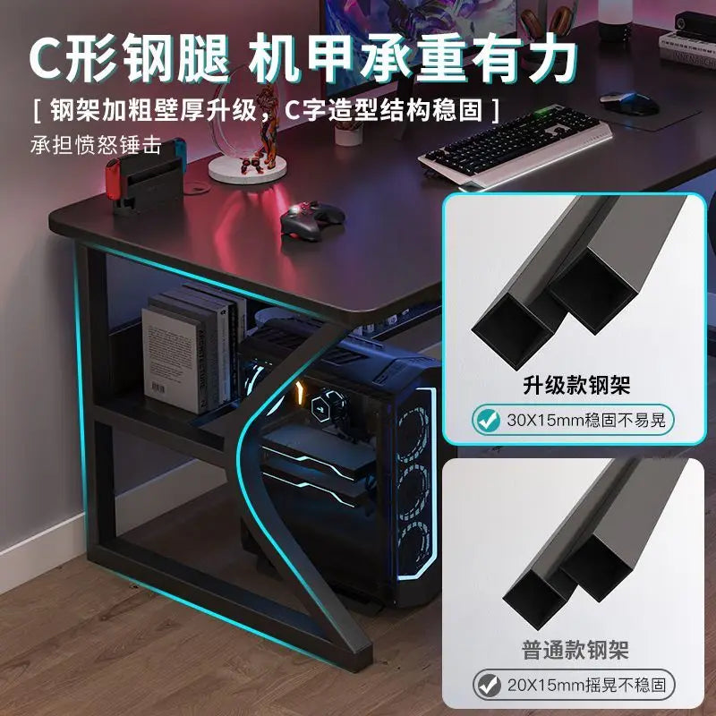 GlowEdge™ RGB Gaming Desk – Sleek Minimalist Table with LED Lighting for Work or Play