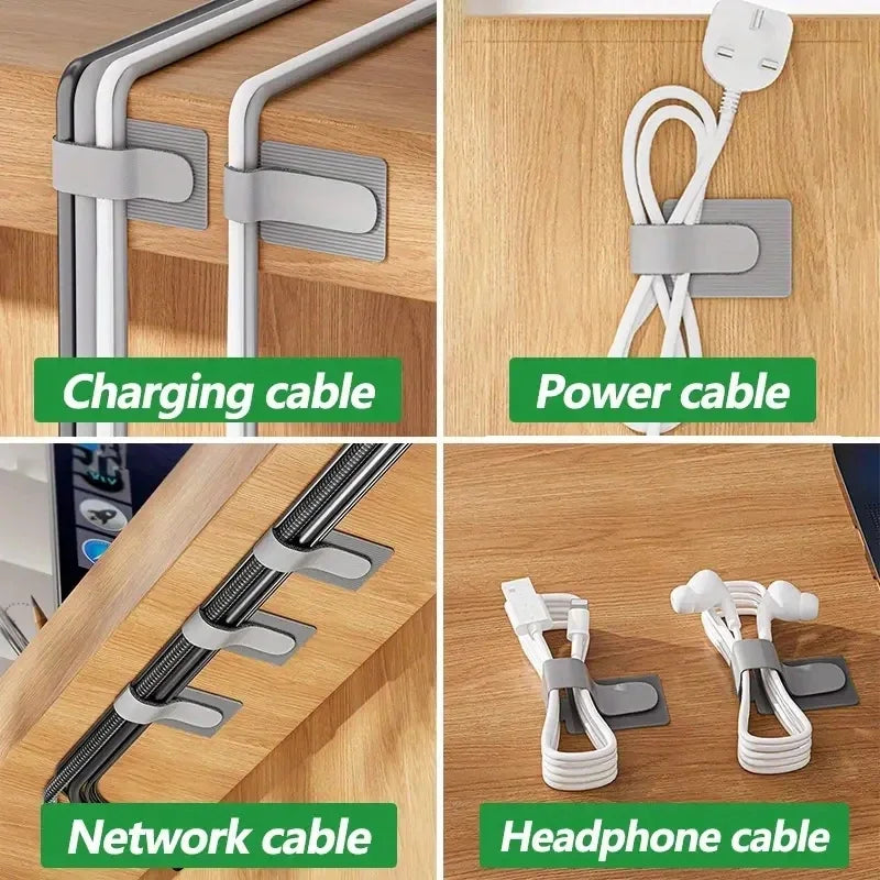 Velcro Cable Ties (Reusable 10-Pack) – Nylon Fastening Straps for Cord & Wire Management