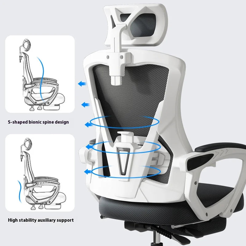 Ergonomic Recliner Gaming & Office Chair – Adjustable 3D Armrests, Lumbar Support & Tilt