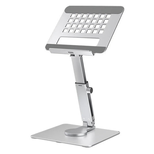 360° Aluminum Tablet Stand | Foldable Desk Riser with Adjustable Height & Angle
