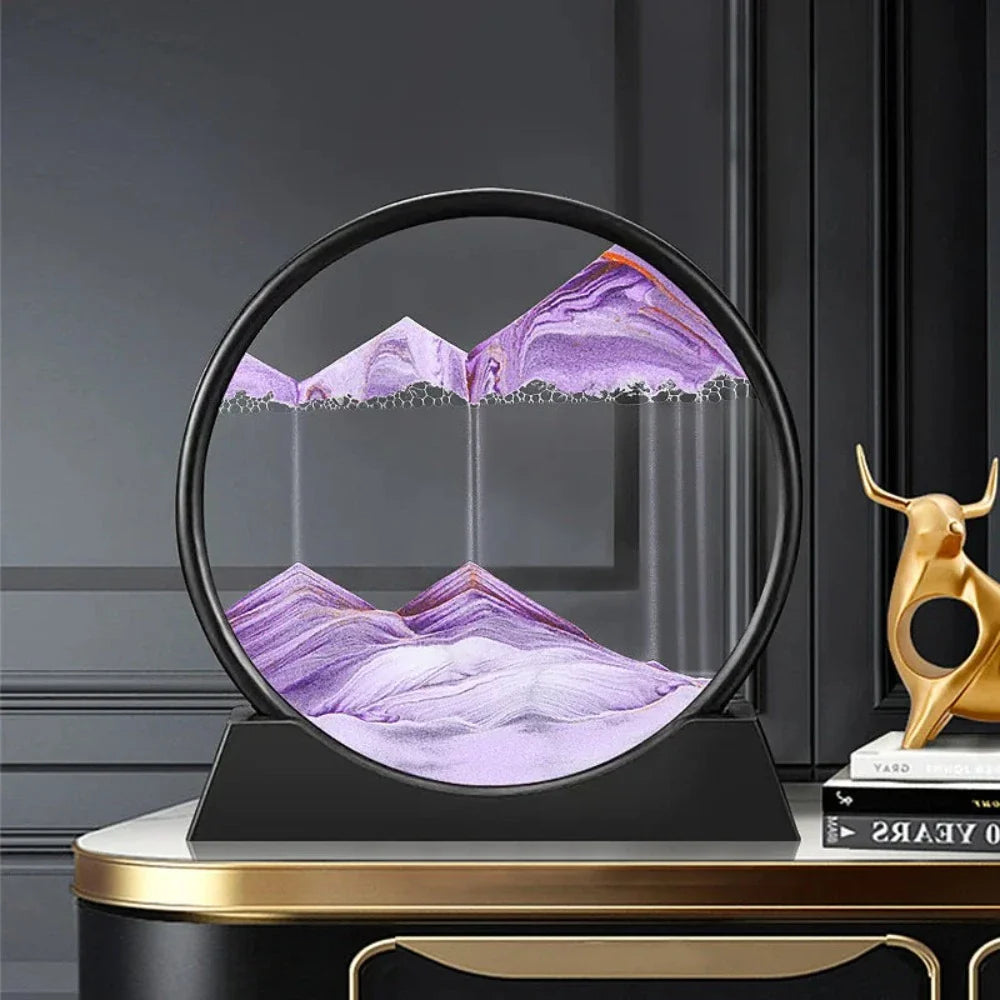Deep Sea 3D Sand Art | Dynamic Desktop Decor with Oceanic Motion