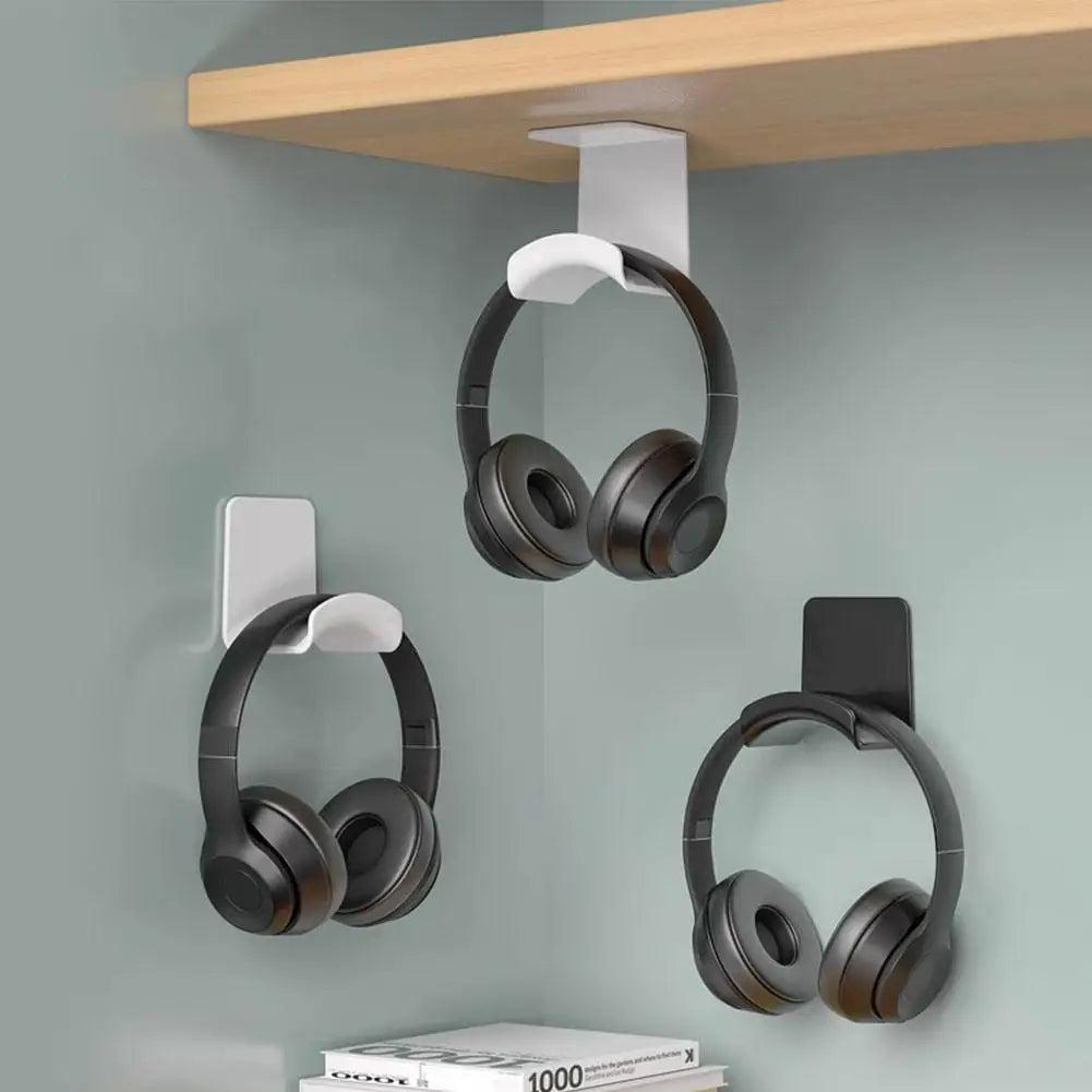 Wall-Mount Headphone Holder | No-Drill Adhesive Stand for Gaming & Studio Setups