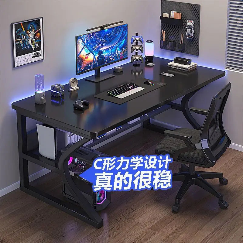 GlowEdge™ RGB Gaming Desk – Sleek Minimalist Table with LED Lighting for Work or Play