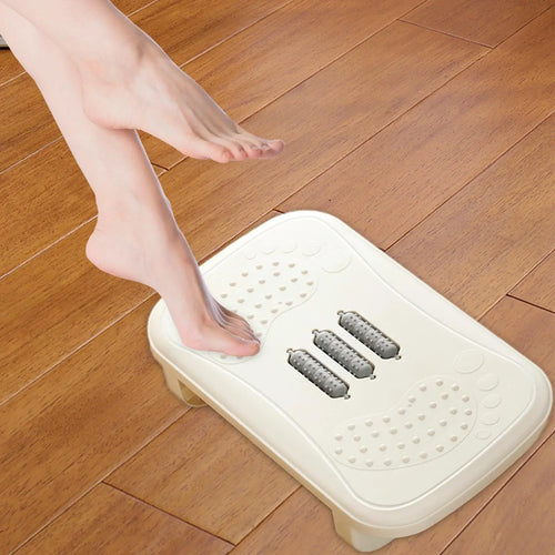 Ergonomic Under Desk Footrest with Built-In Massage Rollers – Compact Comfort for Work or Home