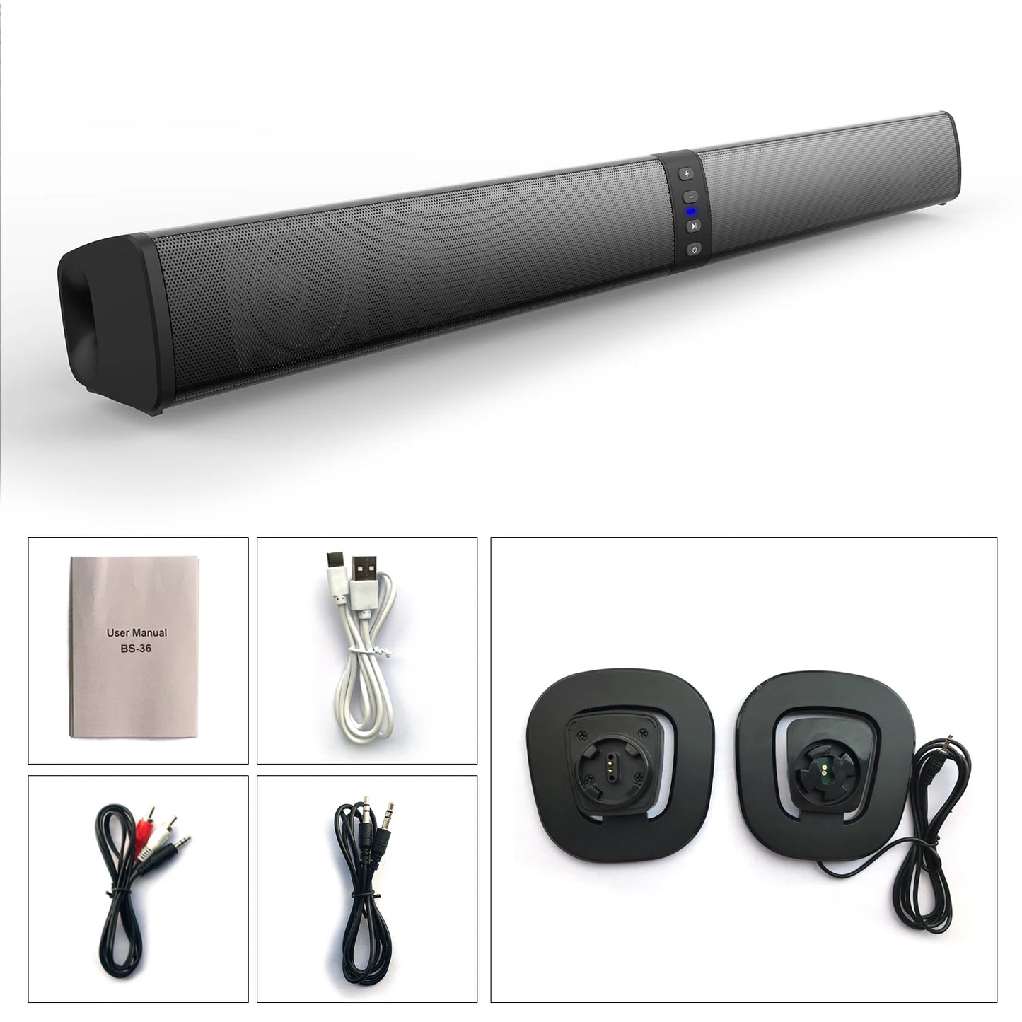 EchoSplit Dual Mode Bluetooth Soundbar – TV, PC & Desktop Audio Booster
