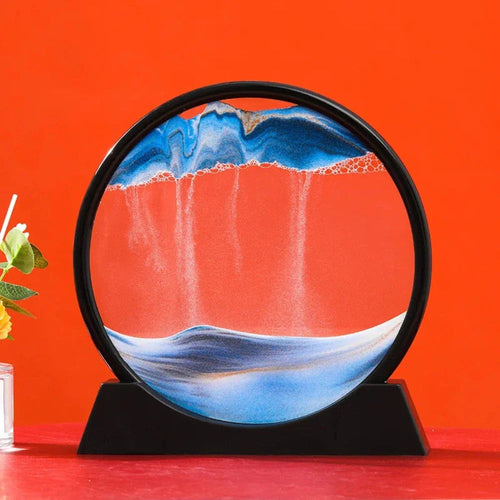 Deep Sea 3D Sand Art | Dynamic Desktop Decor with Oceanic Motion