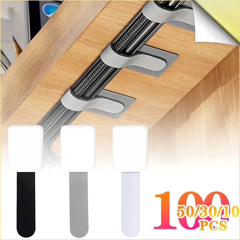 Velcro Cable Ties (Reusable 10-Pack) – Nylon Fastening Straps for Cord & Wire Management