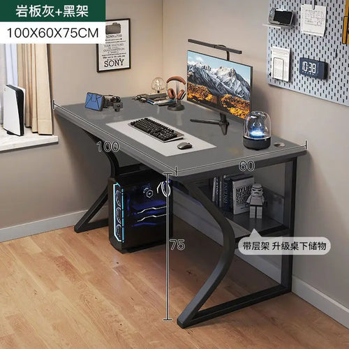 GlowEdge™ RGB Gaming Desk – Sleek Minimalist Table with LED Lighting for Work or Play