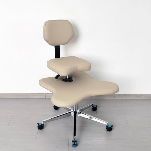 Adjustable Ergonomic Kneeling Chair – Cross-Leg Friendly with Wheels for Home & Office