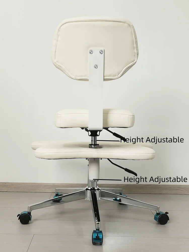 Adjustable Ergonomic Kneeling Chair – Cross-Leg Friendly with Wheels for Home & Office