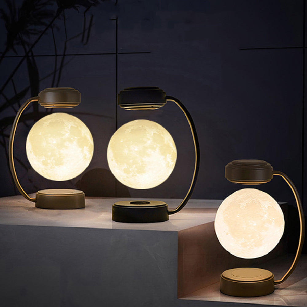 Magnetic Levitation Moon Lamp – LED Rotating Dangling Light with Touch Control