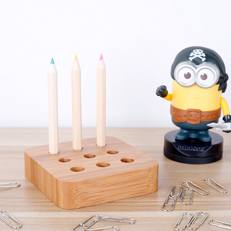 Bamboo Desktop Organizer – 6 Modular Blocks for Custom Desk Control
