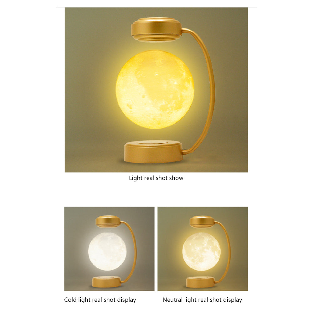 Magnetic Levitation Moon Lamp – LED Rotating Dangling Light with Touch Control