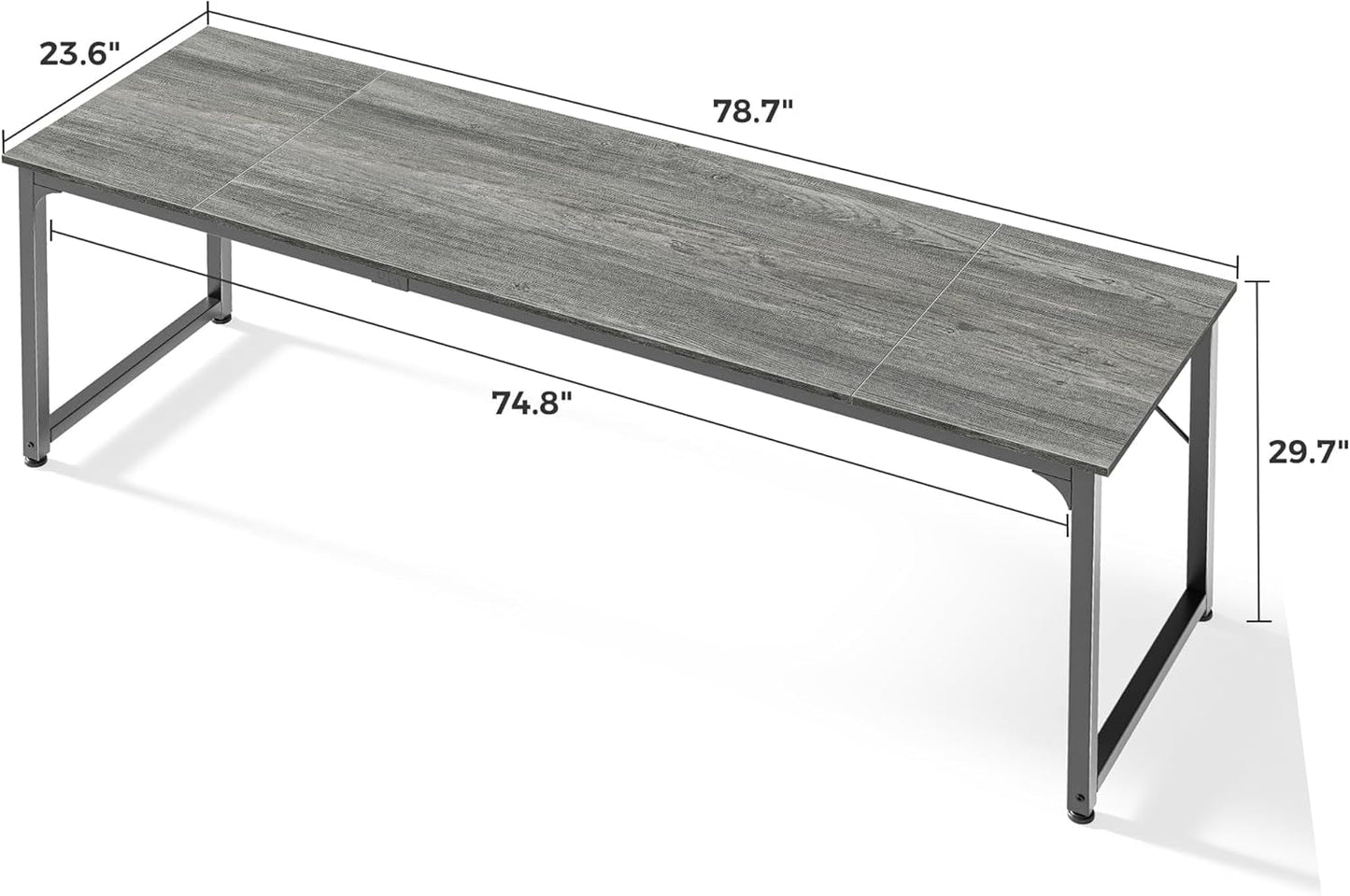 80-Inch Computer Desk with Built-In Storage – Oversized Gaming & Office Workstation