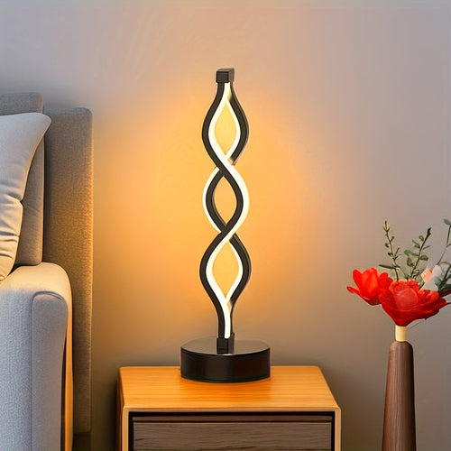 Spiral LED Desk Lamp – USB-Powered Accent Light for Mood & Ambience