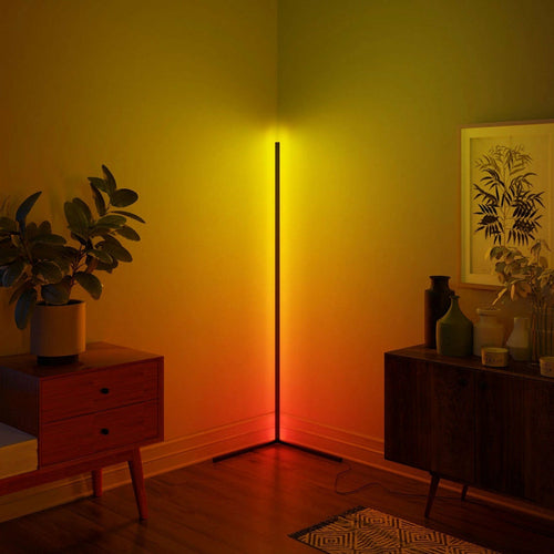 RGB LED Corner Floor Lamps – Remote Controlled, Mood-Setting Light