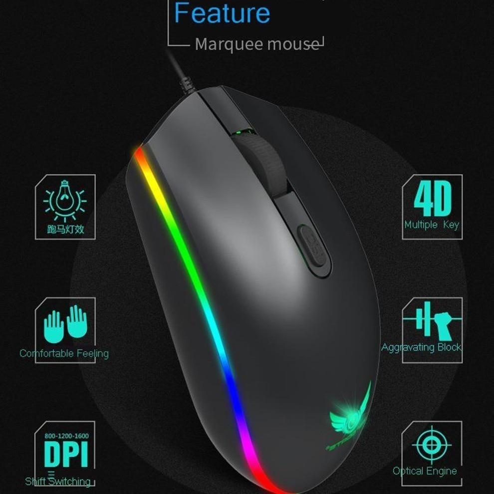 DragonGlow RGB Wired Gaming Keyboard & Mouse Combo