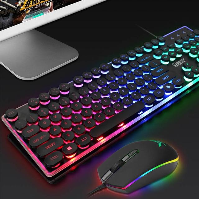 DragonGlow RGB Wired Gaming Keyboard & Mouse Combo