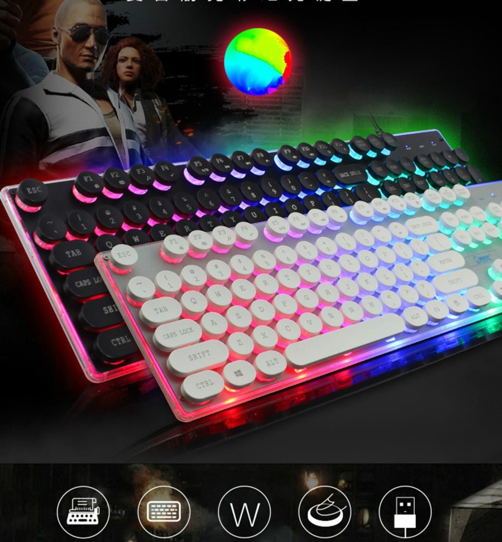 DragonGlow RGB Wired Gaming Keyboard & Mouse Combo