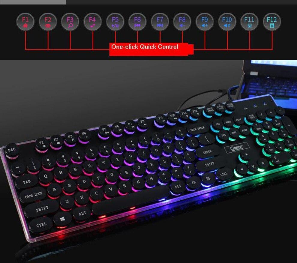 DragonGlow RGB Wired Gaming Keyboard & Mouse Combo