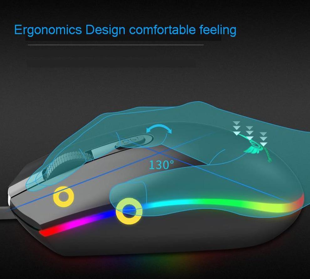 DragonGlow RGB Wired Gaming Keyboard & Mouse Combo